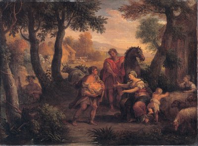 Auffindung von Romulus und Remus, ca. 1720-1740 von Andrea Lucatelli