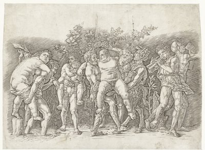 Bacchanal mit Silenus von Andrea Mantegna