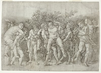Bacchanal mit Silenus von Andrea Mantegna