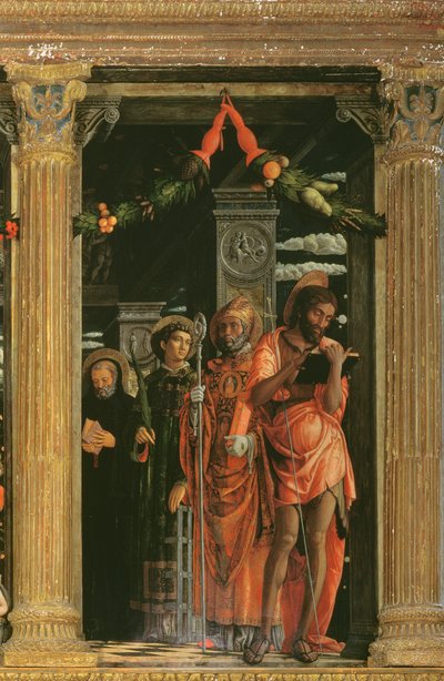 Detail des San Zeno Altarbildes (Detail) von Andrea Mantegna