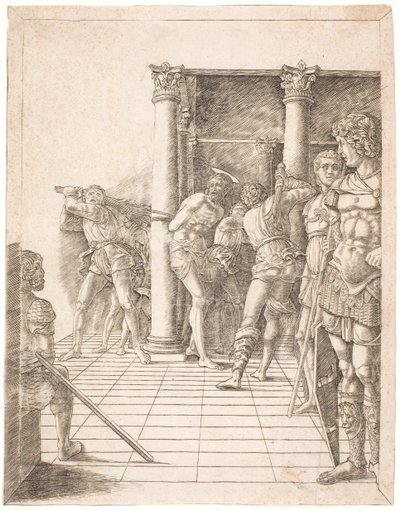 Christus wird gegeißelt von Andrea Mantegna