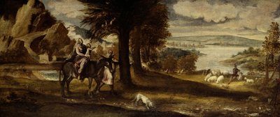 Die Flucht nach Ägypten, 1540-1550 von Andrea Schiavone