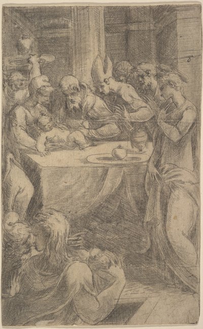 Die Beschneidung Christi, ca. 1542-46 von Andrea Schiavone