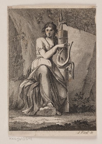 Eine Frau mit Lyra und Fasces von Andreas Flint