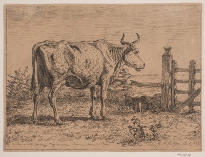 Eine stehende Kuh von Andreas Peter Madsen