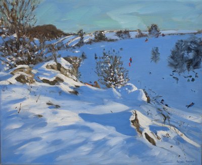 Schlittenfahrer, Derbyshire von Andrew Macara