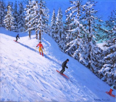 Steiler Hang, Les Arcs, Frankreich von Andrew Macara