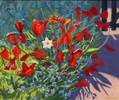 Tulpen am Tor, 2017 von Andrew Macara