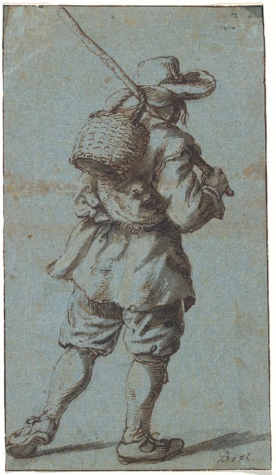 Gehender Bauer von hinten gesehen von Andries Both