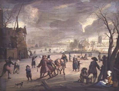 Schlittenszene von Andries Vermeulen