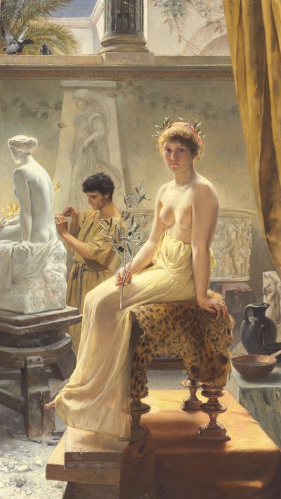 Das Modell des Bildhauers von Angelo Courten
