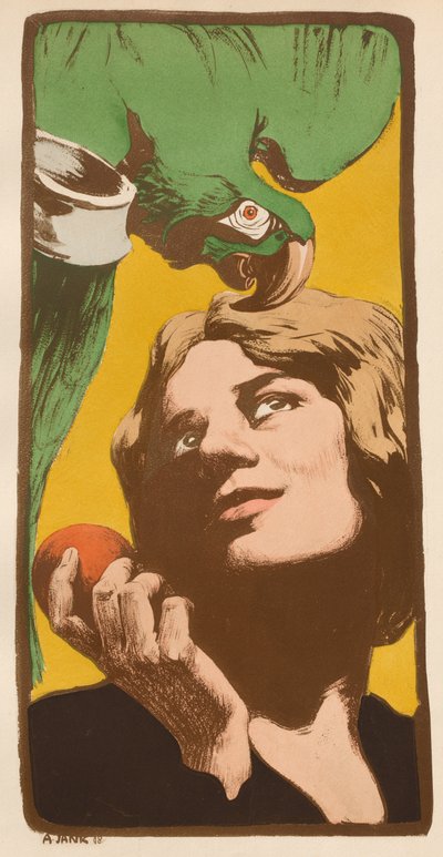 Die Frau mit dem Papagei von Angelo Jank