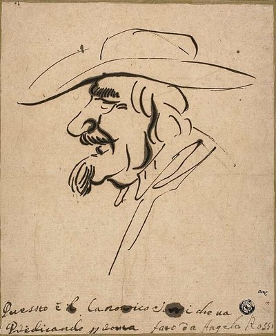Karikatur von Kanon Sorri von Angelo de Rossi