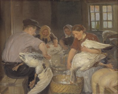 Die Gänse rupfen von Anna Ancher