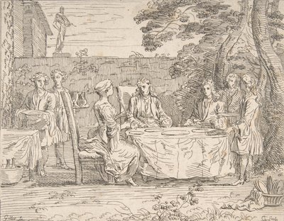 Vornehmes Mahl von Anne Claude Philippe de Caylus