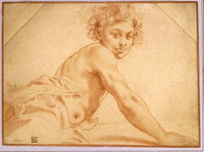 Ein Junge schaut über seine Schulter von Annibale Carracci