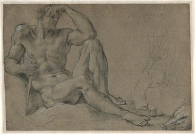 Herkules ruht sich aus recto, 1595-1597 von Annibale Carracci