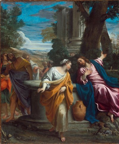 Christus und die Samariterin von Annibale Carracci