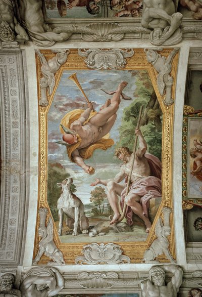 Merkur und Paris von Annibale Carracci