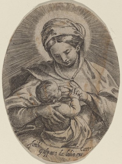 Die Madonna stillt das Christuskind von Annibale Carracci