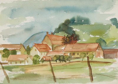 Glasfabrik beim Kalvarienberg von Anny Dollschein