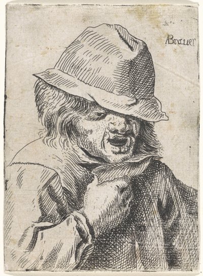 Bauer mit einem Trinknapf in der Hand von Anonymous