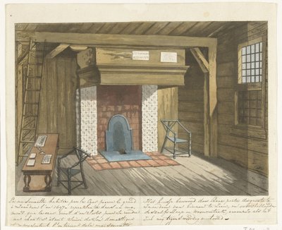 Interieur des Zar Peter Hauses in Zaandam, 1697 von Anonymous