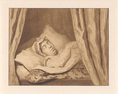 Jungfrau Johanna van Weede auf ihrem Sterbebett von Anonymous