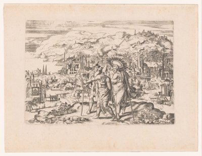Landschaft mit Emmausjüngern von Anonymous