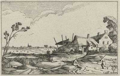 Landschaft mit Bauernhof von Anonymous