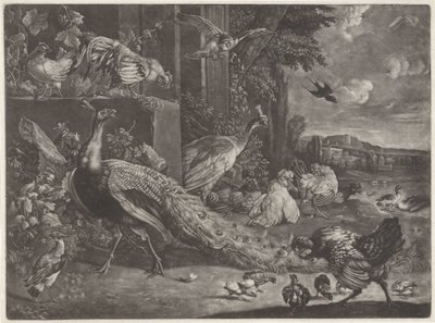 Landschaft mit Geflügel von Anonymous