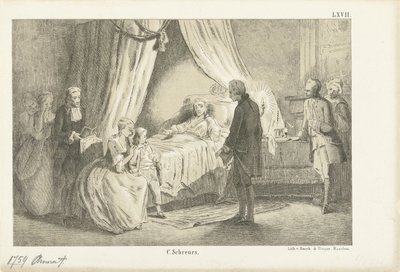 Prinzessin Anna auf ihrem Sterbebett, 1759 von Anonymous