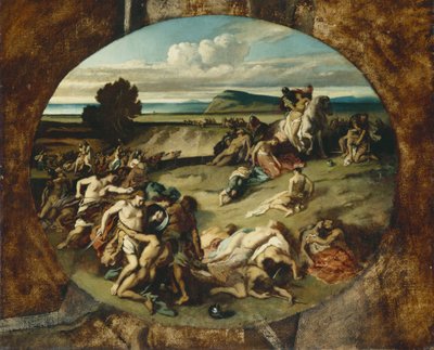 Die Schlacht der Amazonen, 1857 von Anselm Feuerbach