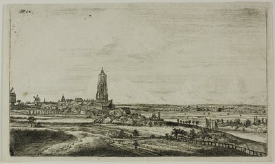 Ansicht einer niederländischen Stadt (Rhenan) von Anthonie Waterloo
