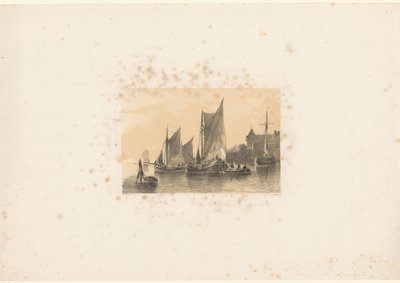 Segelboote auf dem Fluss von Anthonie van Volkom