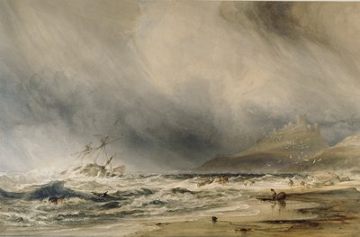 Bamburgh Castle, 1852 von Anthony Vandyke Copley Fielding
