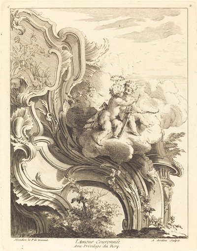 Die gekrönte Liebe von Antoine Aveline after Jean Mondon