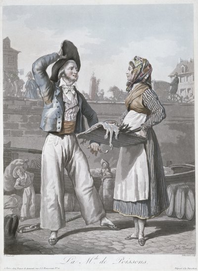 Der Fischverkäufer von Antoine Charles Horace Vernet