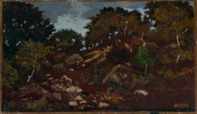 Felsen im Wald von Fontainebleau von Antoine Louis Barye
