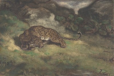 Leopard und Schlange, 1810-1875 von Antoine Louis Barye