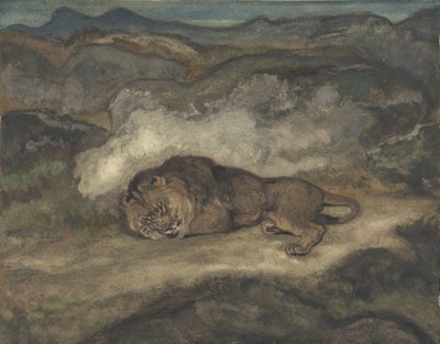 Schlafender Löwe von Antoine Louis Barye