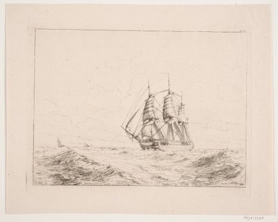 Ein Linienschiff von Anton Melbye