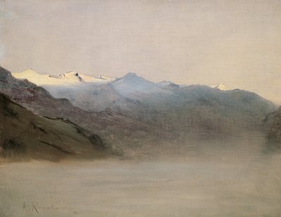 Das Gasteinertal im Nebel von Anton Romako