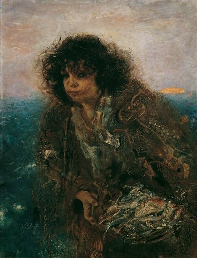 Italienisches Fischerkind von Anton Romako
