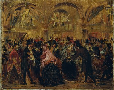 Karneval auf dem Markusplatz in Venedig von Anton Romako