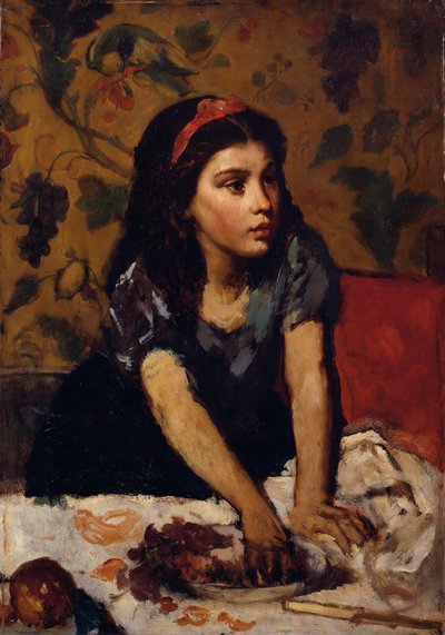 Naschendes Mädchen von Anton Romako