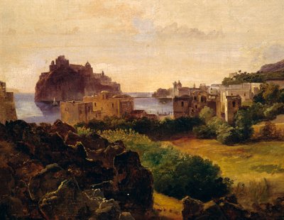 Blick auf Ischia mit Schloss von Anton Sminck Pitloo