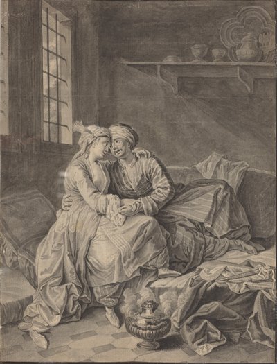 Orientalische Liebende [verso] von Anton Weiss