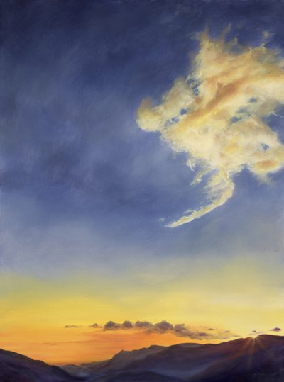 Freude des Vaters (Wolkenlandschaft), 2001 von Antonia Myatt