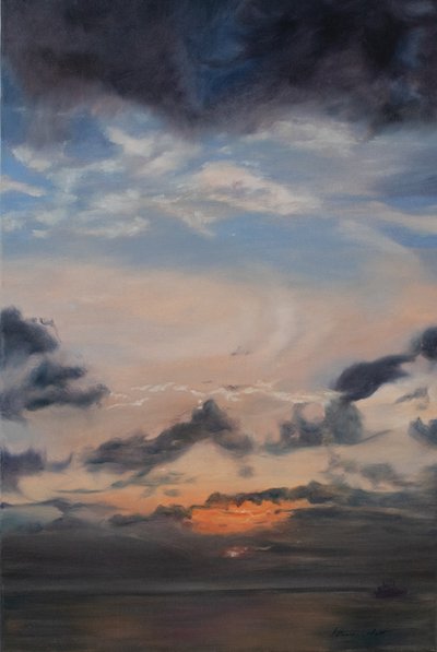 Lachsfarbene Wolken von Antonia Myatt